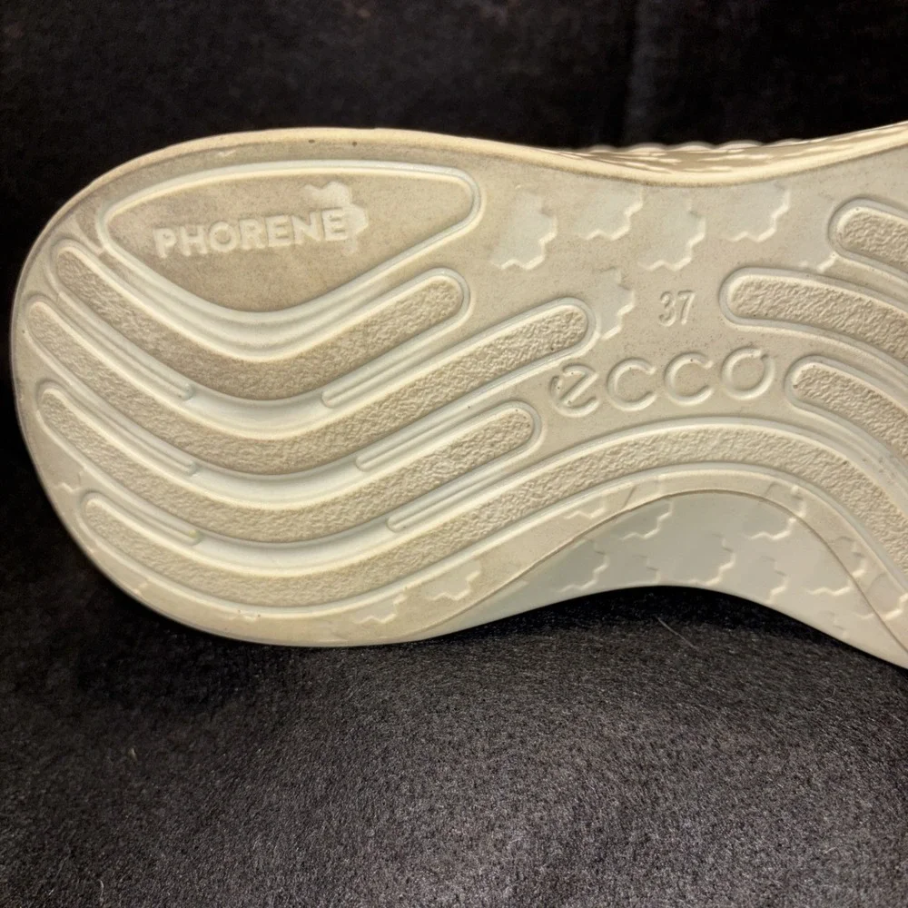 Ecco Womens Therap Sneakers 6-6.5 White Comfort‎ Texture Lace-Up Athletic Shoes